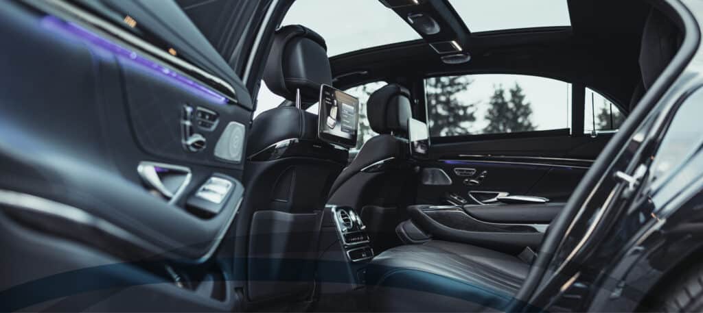 Limousine Blick in den Font - Limousine mieten Graz