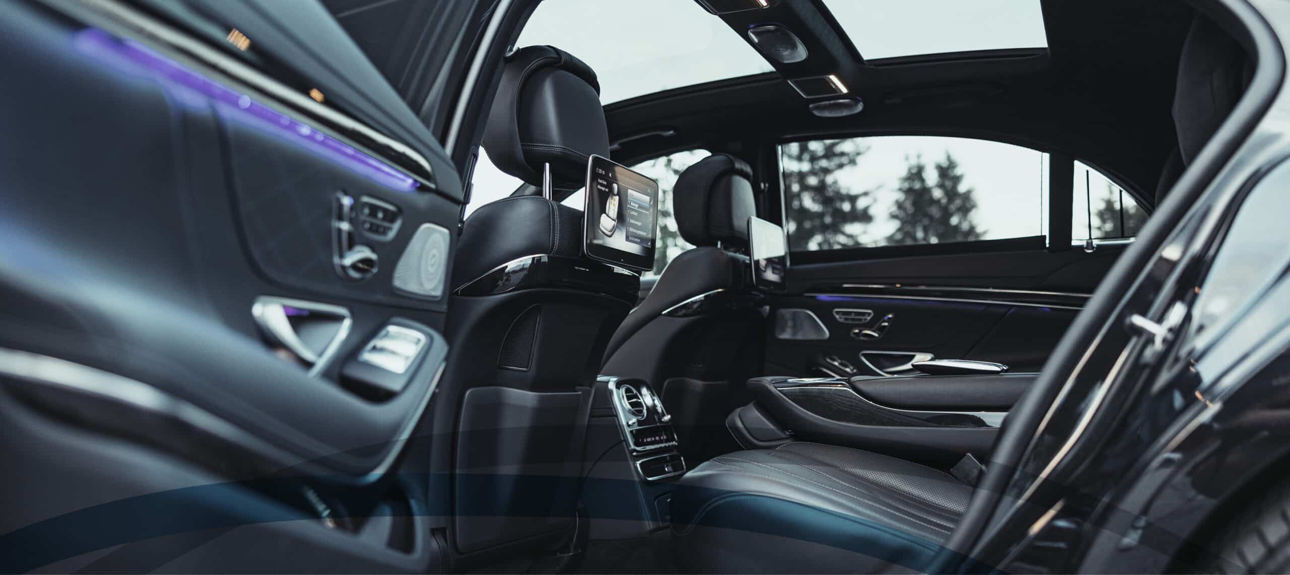 Limousine Blick in den Font - Limousine mieten Graz