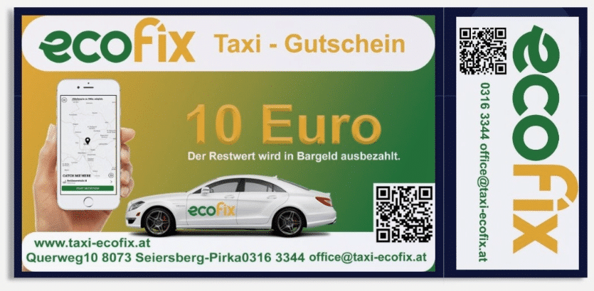 Taxigutschein Ecofix Graz