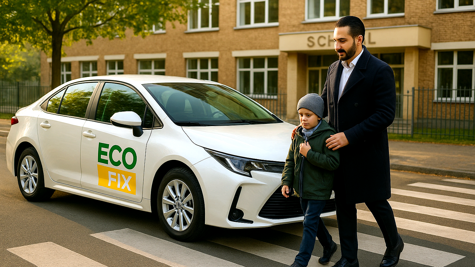 Sicherer Einzeltransport für Kinder mit Taxi EcoFix in Graz